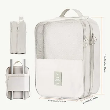 Travel Shoe Bag Holds 3 Pair of Shoes Hezelf Organizer