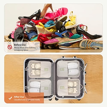 Travel Shoe Bag Holds 3 Pair of Shoes Hezelf Organizer
