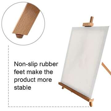 Adjustable Beechwood Tabletop Easel for Artists