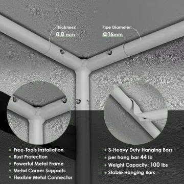 RichYa Grow Tent Plants Tent 600D Oxford Cloth, PE Coating, Reflective Cloth, Painted Iron Pipe with Observation Window and Floor Tray for Indoor Plant Growing (48''x48''x80'')