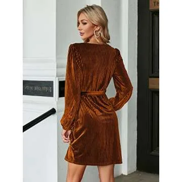 BerryGo Velvet Mini Dress for Cocktail Parties and Weddings