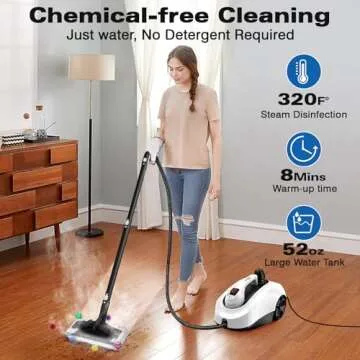 TVD Heavy Duty Canister Steam Cleaner - 26 Accessories Included