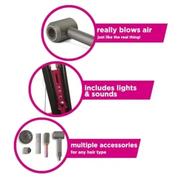 Casdon Dyson Toy Styling Set with Lights and Sounds for Kids