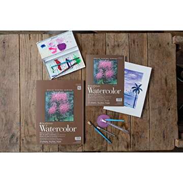 Strathmore 400 Series Watercolor Block, Cold Press, 9"x12" Bound (4 Sides), 15 Sheets/Block, White