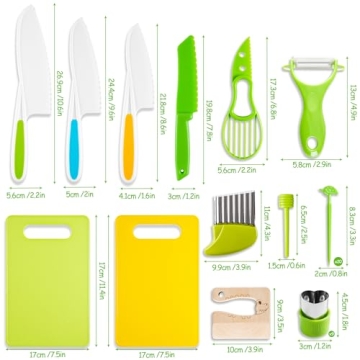 Kids Knife Set for Real Cooking with 46 Pieces