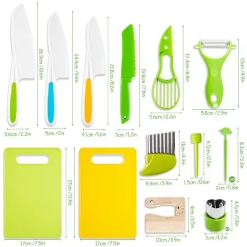 Kids Knife Set for Real Cooking with 46 Pieces