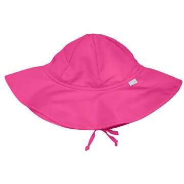 i play. Baby Brim Sun Protection Hat, Hot Pink, 9-18 Months