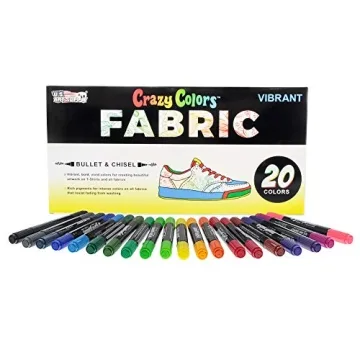 20 Vibrant Dual Tip Fabric Markers for Creative Arts & Crafts