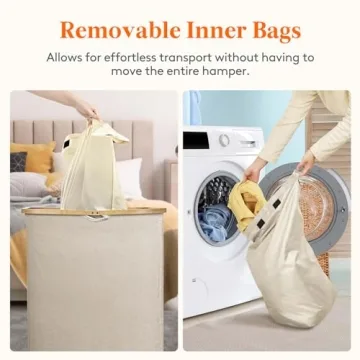 Lifewit 150L Versatile Laundry Basket with Lid and Bags