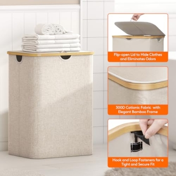 Lifewit 150L Versatile Laundry Basket with Lid and Bags