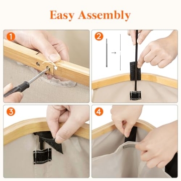 Lifewit 150L Versatile Laundry Basket with Lid and Bags