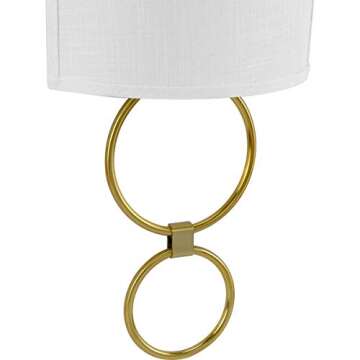 LED Shaded Sconce Collection Brushed Bronze One-Light Circle LED Wall Sconce