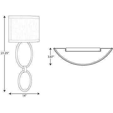 LED Shaded Sconce Collection Brushed Bronze One-Light Circle LED Wall Sconce