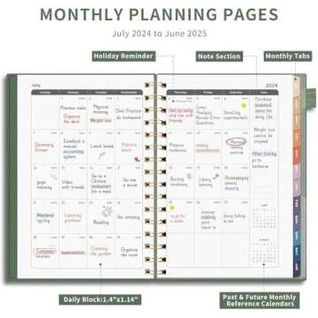 AHGXG Academic Planner 2024-2025, July 2024 - June 2025 Weekly and Monthly Planner 12 Months, 6" X 8...