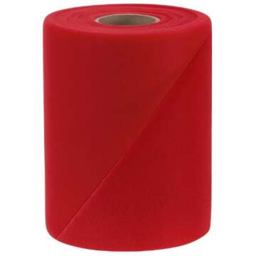 Falk Fabrics Tulle Spool - 6-Inch by 100-Yard - Vibrant Red