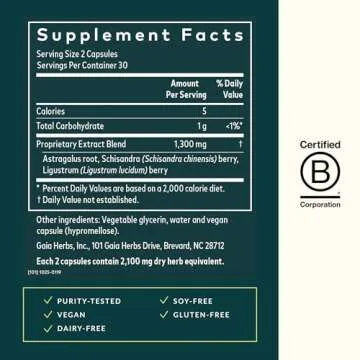 Gaia Herbs Astragalus Supreme - Immune and Antioxidant Support Herbal Supplement - with Astragalus R...