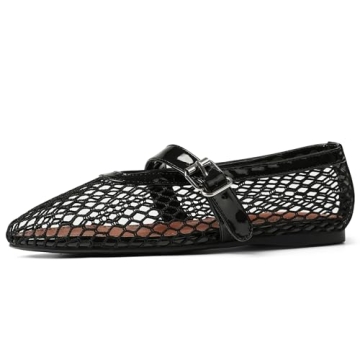 AMINUGAL Mesh Ballet Flats for Women - Stylish & Comfy