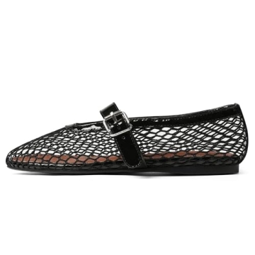 AMINUGAL Mesh Ballet Flats for Women - Stylish & Comfy