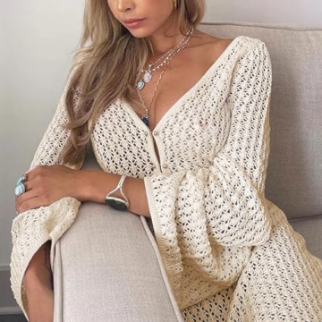 Chic Leoparts Women’s Crochet Swimsuit Cover-Up