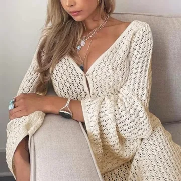 Chic Leoparts Women’s Crochet Swimsuit Cover-Up