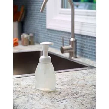 Foaming Hand Soap Dispenser (3 pk) Soap Foam Dispenser Durable (8.5 oz) Plastic Soap Dispenser- Refillable and Eco Friendly Pump for use in Bathroom and Kitchen - Parker Eight Clear