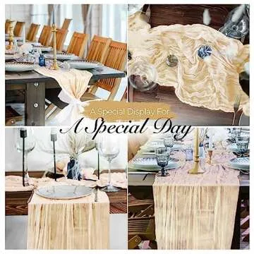 Versatile 6 Pack Cheesecloth Table Runners for Events
