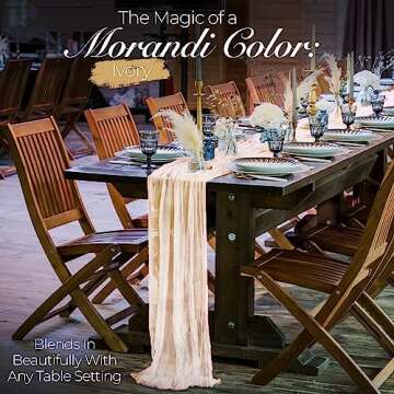 Versatile 6 Pack Cheesecloth Table Runners for Events