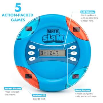 Educational Insights Math Slam Digital Math Game - Educational Games for Kids Ages 5+, Handheld Elec...