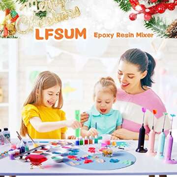 Electric Epoxy Resin Handheld Mixer for Minimizing Bubbles, Stirrer for Resin, Silicone Mixing