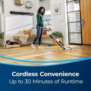 BISSELL TurboClean Cordless Hard Floor Cleaner Mop and Lightweight Wet/Dry Vacuum, 3548