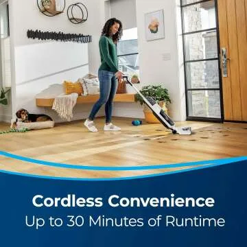 BISSELL TurboClean Cordless Hard Floor Cleaner Mop and Lightweight Wet/Dry Vacuum, 3548