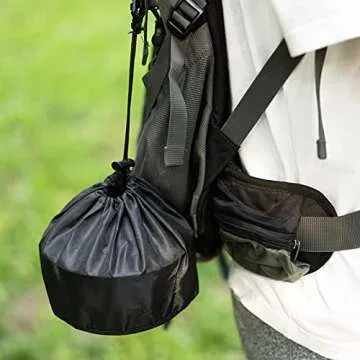 ZACMIA 13pcs Camping Cookware Mess Kit with Backpacking Stove Camping Pot and Pan Set,Fork Knive Spoon, Fuel stabilizer, for Outdoor Camping Hiking and Picnic(1-2 Person)