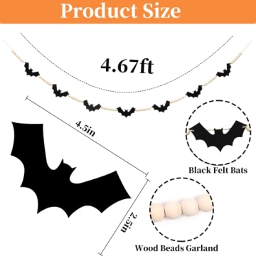 DAZONGE Felt Bats Garland Enhancing Your Halloween Decor