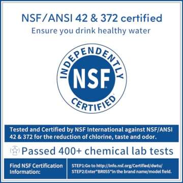 RV Inline Water Filter with Flexible Hose Protector, NSF 42/372 Certified, Reduce Chlorine, Odor, Ta...