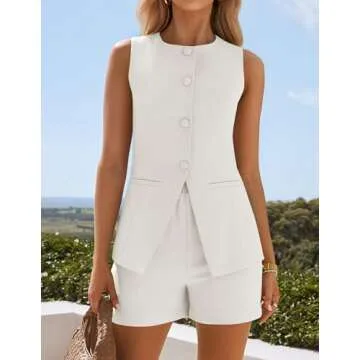 ZESICA Women's 2 Piece Summer Outfit - Elegant & Comfortable