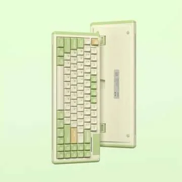 DUSTSILVER Mechanical Gaming Keyboard K84, RGB 84 Keys Wired Keyboard with Gateron Red Switch, PBT MDA Profile Keycaps, Anti-Ghosting Hot Swappable Computer Keyboard for PC MAC Xbox (Melon Theme)