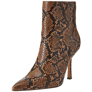 The Drop Women's Gail Heeled Ankle Boot Tan Snake