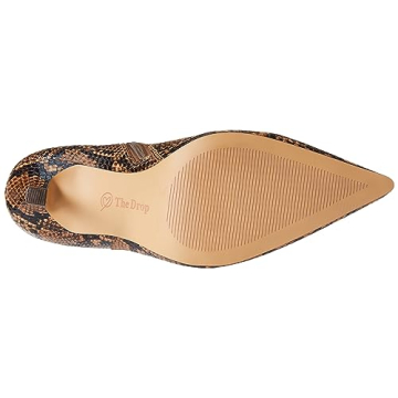 The Drop Women's Gail Heeled Ankle Boot Tan Snake