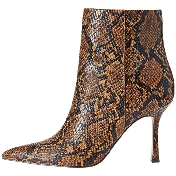 The Drop Women's Gail Heeled Ankle Boot Tan Snake