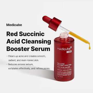 Medicube 21% Acid Wash-off Exfoliant (AHA+BHA+Succinic Acid), Wash-off Resurfacing Serum, Best for b...
