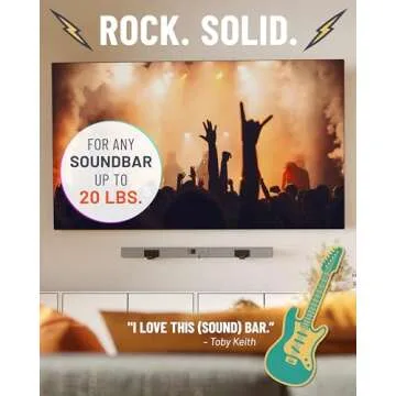 ECHOGEAR Soundbar Wall Mount - Fits All Brands, Easy Setup