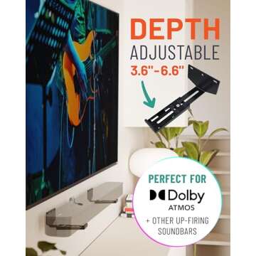 ECHOGEAR Soundbar Wall Mount - Fits All Brands, Easy Setup