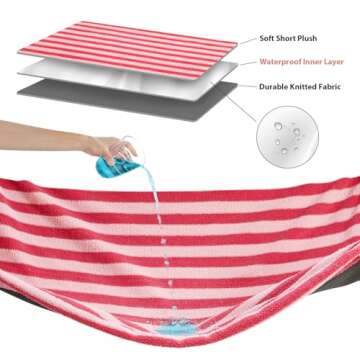 RRPETHOME Waterproof Dog Beds Large Sized Dog Bed, Washable Dog Bed for Medium,Large, Extra Large Size Dogs, Large Dog Crate Bed with Antislip Bottom