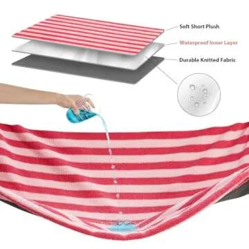 RRPETHOME Waterproof Dog Beds Large Sized Dog Bed, Washable Dog Bed for Medium,Large, Extra Large Size Dogs, Large Dog Crate Bed with Antislip Bottom