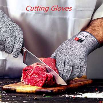 THOMEN Cut Resistant Gloves for Kitchen Safety and Crafting