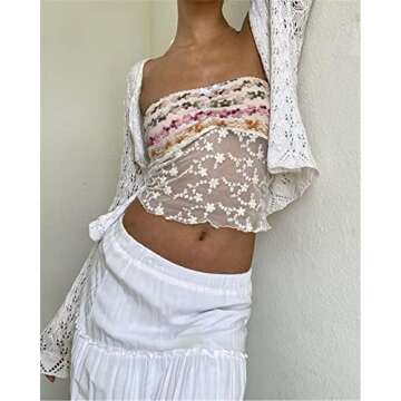 Y2k Sexy Strapless Tube Crop Top for Women Sleeveless Camisole Tanks Top Tee Going Out Streetwear