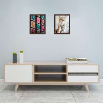 AUEAR, 11x14 Picture Frames 2 Pack, for 8x10 with Mat or 11 by 14 Gallery Wall Frame Vertical Horizontal Display (11x14, Walnut, 2-Pack)