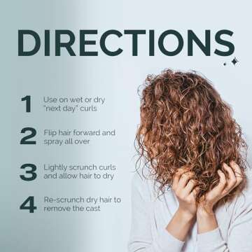 Curl Keeper Refresh Hair Styling Spray for Curly Hair - Lightweight Water-Based Anti-Frizz Formula with Hold for Wavy and Curly Styles, 8 Fl Oz