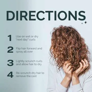 Curl Keeper Refresh Hair Styling Spray for Curly Hair - Lightweight Water-Based Anti-Frizz Formula with Hold for Wavy and Curly Styles, 8 Fl Oz