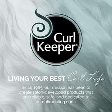 Curl Keeper Refresh Hair Styling Spray for Curly Hair - Lightweight Water-Based Anti-Frizz Formula with Hold for Wavy and Curly Styles, 8 Fl Oz